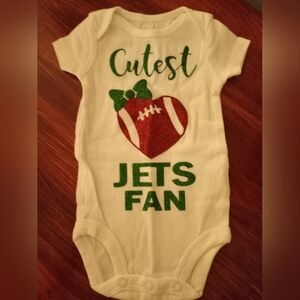 Jets fan onesie NWOT NB